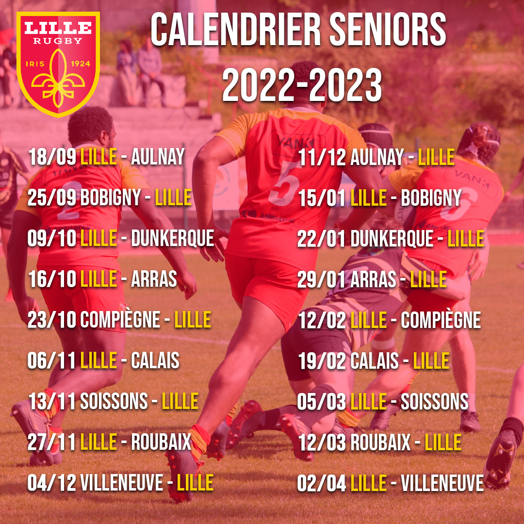 CALENDRIER SENIORS SAISON 2023-2024 - Rugby Club Saint-Louis - RCSL-  Haut-Rhin 68